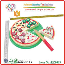 Conjunto de comida de pizza juguetes educativos de madera